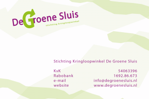 Visitekaartje De Groene Sluis    